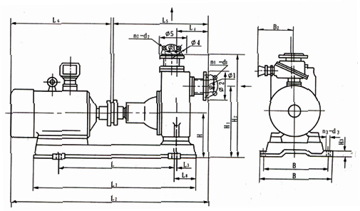 CYZ-A臥式自吸式離心油泵安裝圖 CYZ-A臥式自吸式離心油泵安裝圖